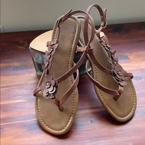Sandals with Flower Detail